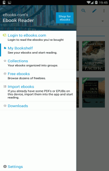 Приложение Ebook Reader на Андроид
