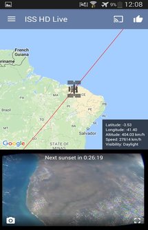 Онлайн трансляции камер и отслеживание орбит МКС - приложение на Android