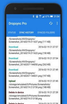 Dropsync (Autosync Dropbox) на Андроид