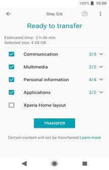 Приложение Xperia Transfer Mobile на Андроид