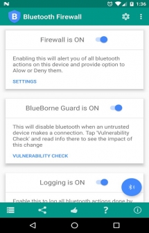 Приложение Bluetooth Firewall на Андроид