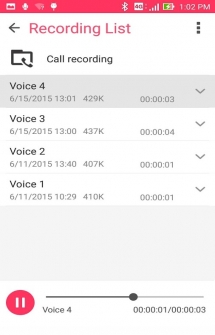 Стандартный диктофон с оболочкой Asus ZenUI для записи разговоров на Андроид