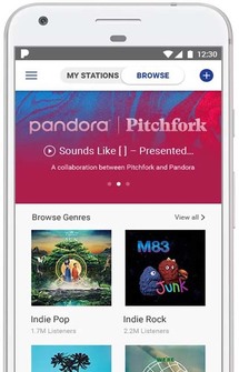 Pandora Radio на Андроид