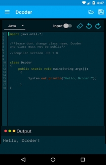 Редактор Dcoder, Mobile Compiler IDE на Андроид
