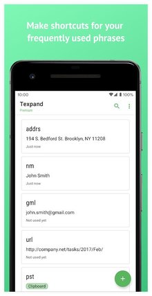 Texpand: Text Expander на Андроид