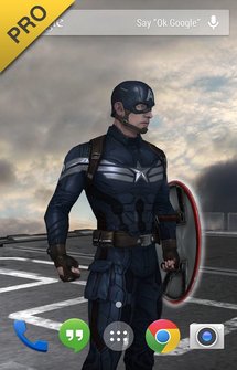 Живые обои Captain America на Android