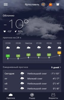 Виджет Погода Weather на Андроид