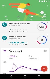 Google Fit - фитнес трекер на Андроид