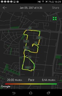 Фитнес трекер Running Distance Tracker на Андроид